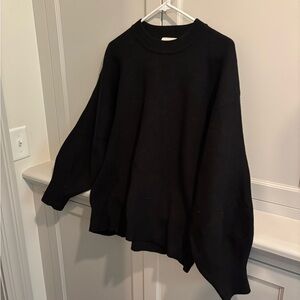 Classic Black Crewneck Sweater - Women's Cozy Pullover